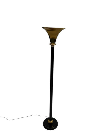 Metal Hollywood Regency floor lamp