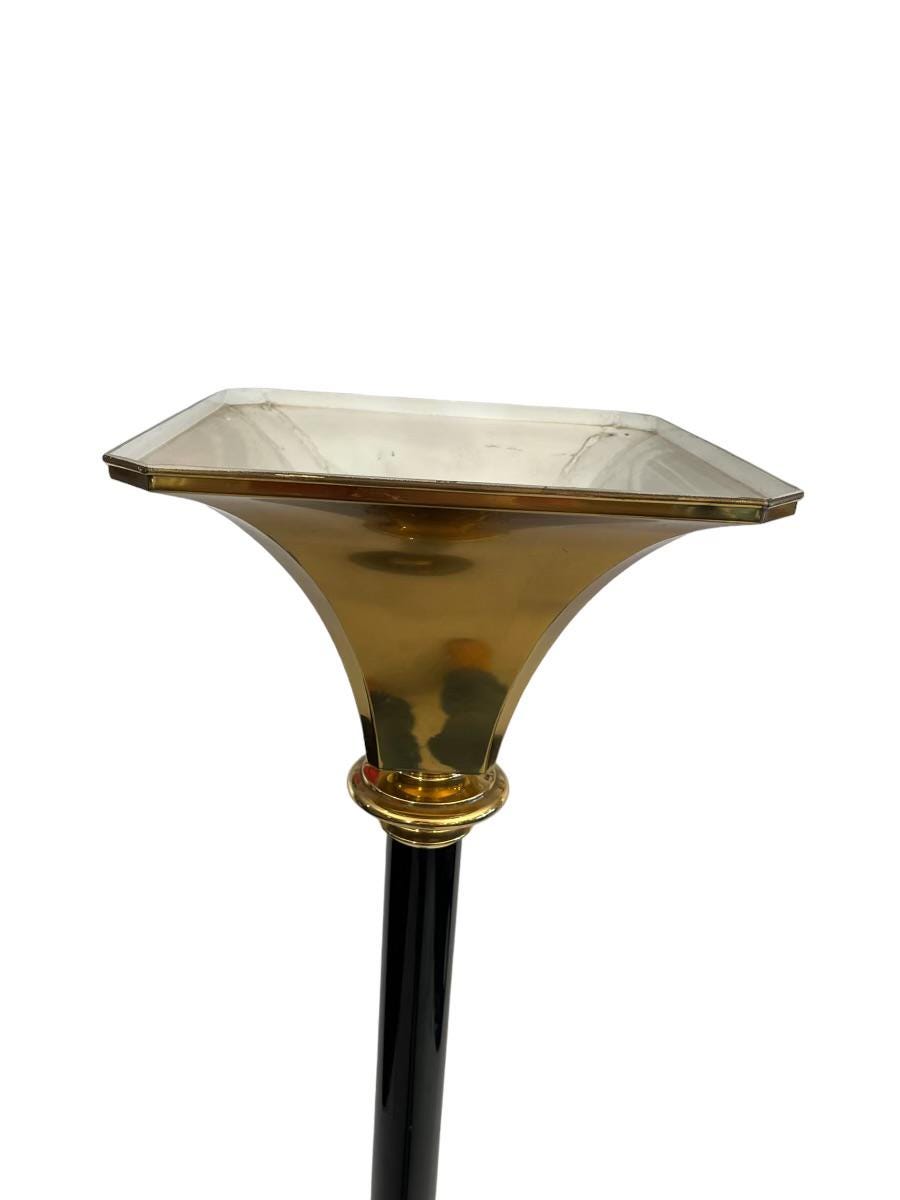 Metal Hollywood Regency floor lamp