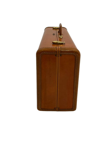 Mid-century / 1960s real leather suitcase