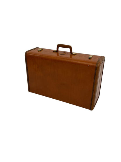 Mid-century / 1960s real leather suitcase