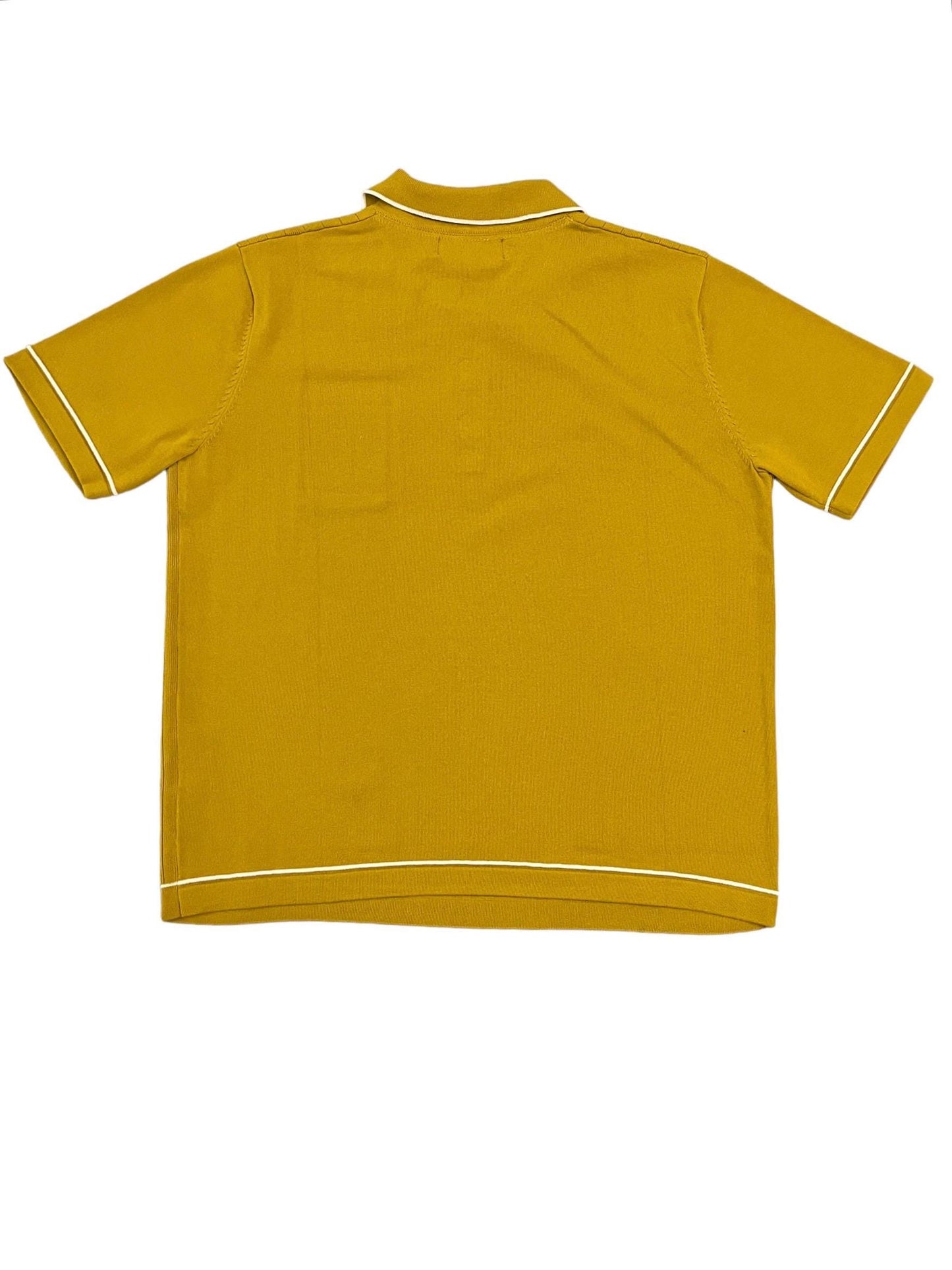 Polo button Shirt 100% cotton in mustard gold