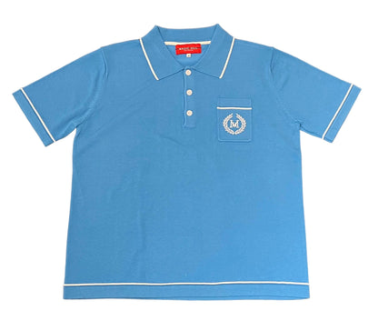 Polo button Shirt 100% cotton in blue