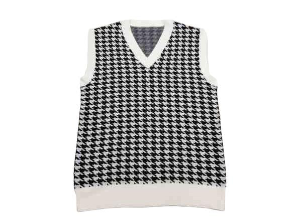 Knitt wear vest 100% cotton in pattern Slim cut unisex.