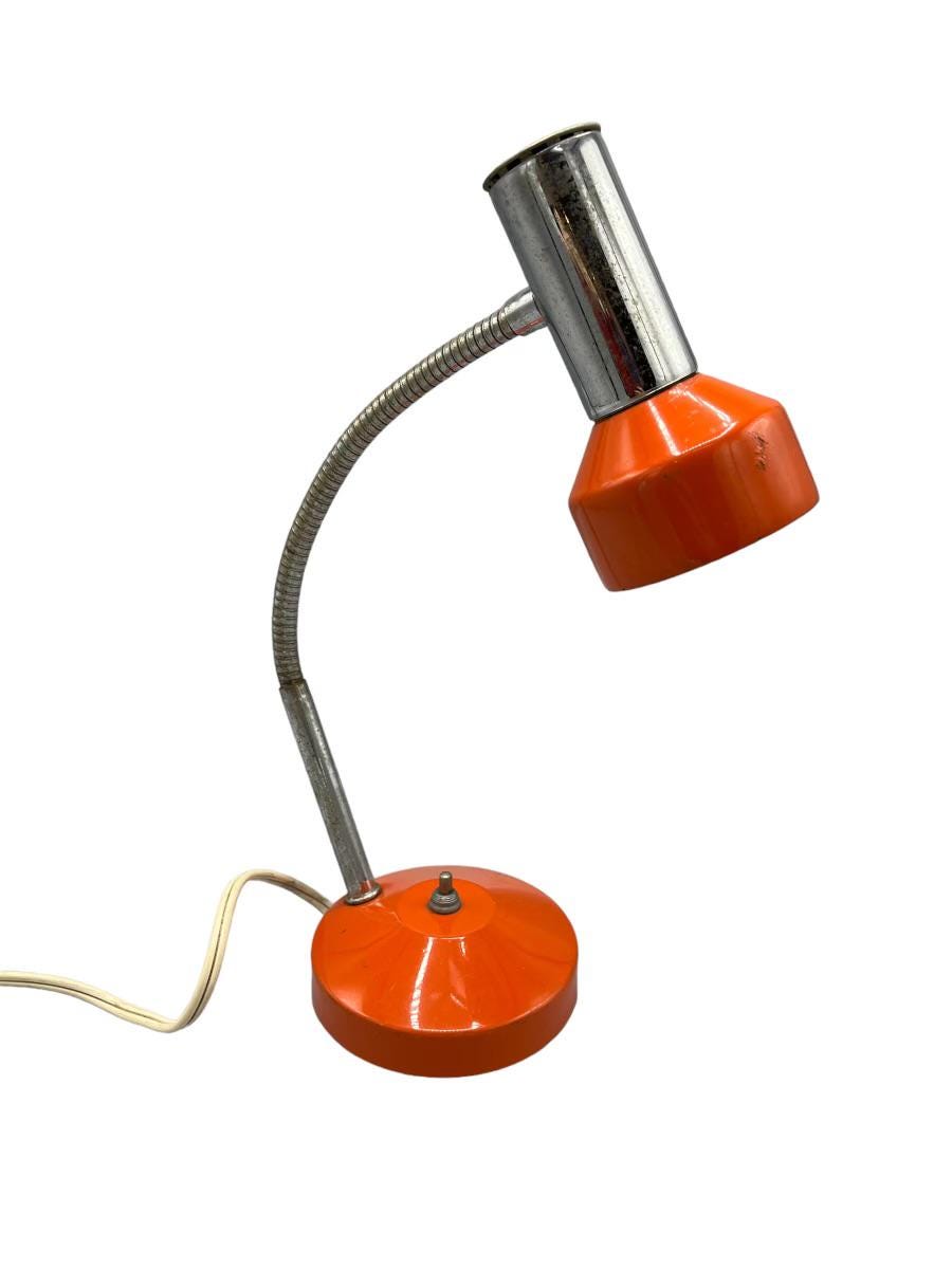 Mid-century / 1960s orange desktop lamp