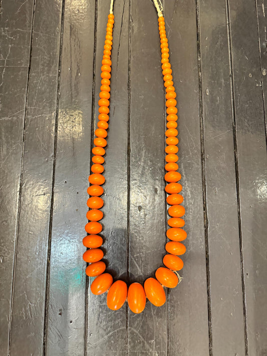 African resin beads necklace, heavy