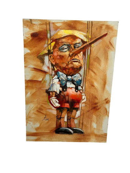 A Kevin Conklin original oil painting, "The Liar"