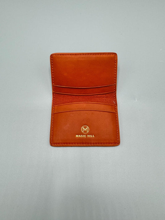 Genuine leather wallet - camel (smaller size)