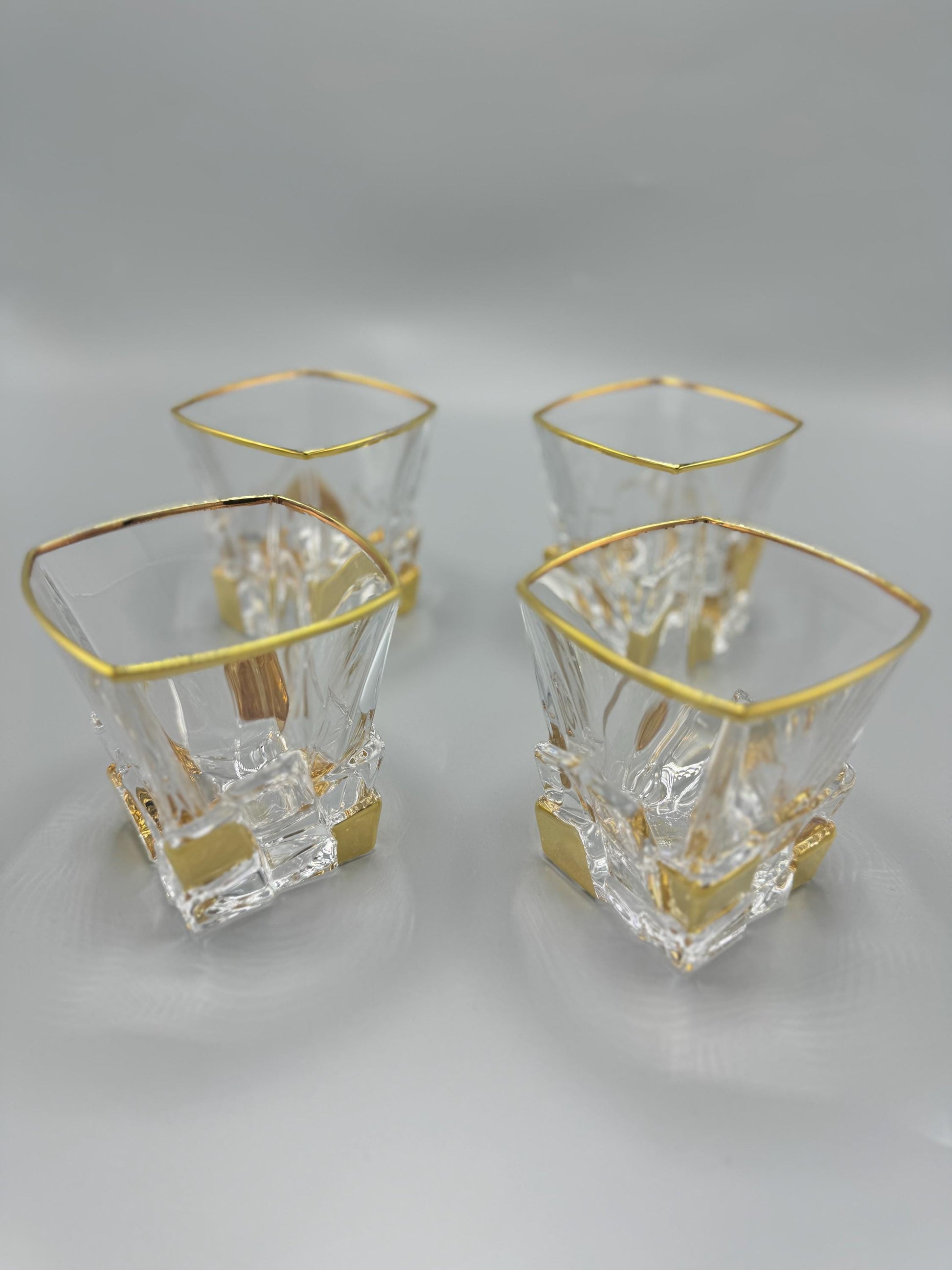 4 Murano Style Gold Glasses by Zecchin