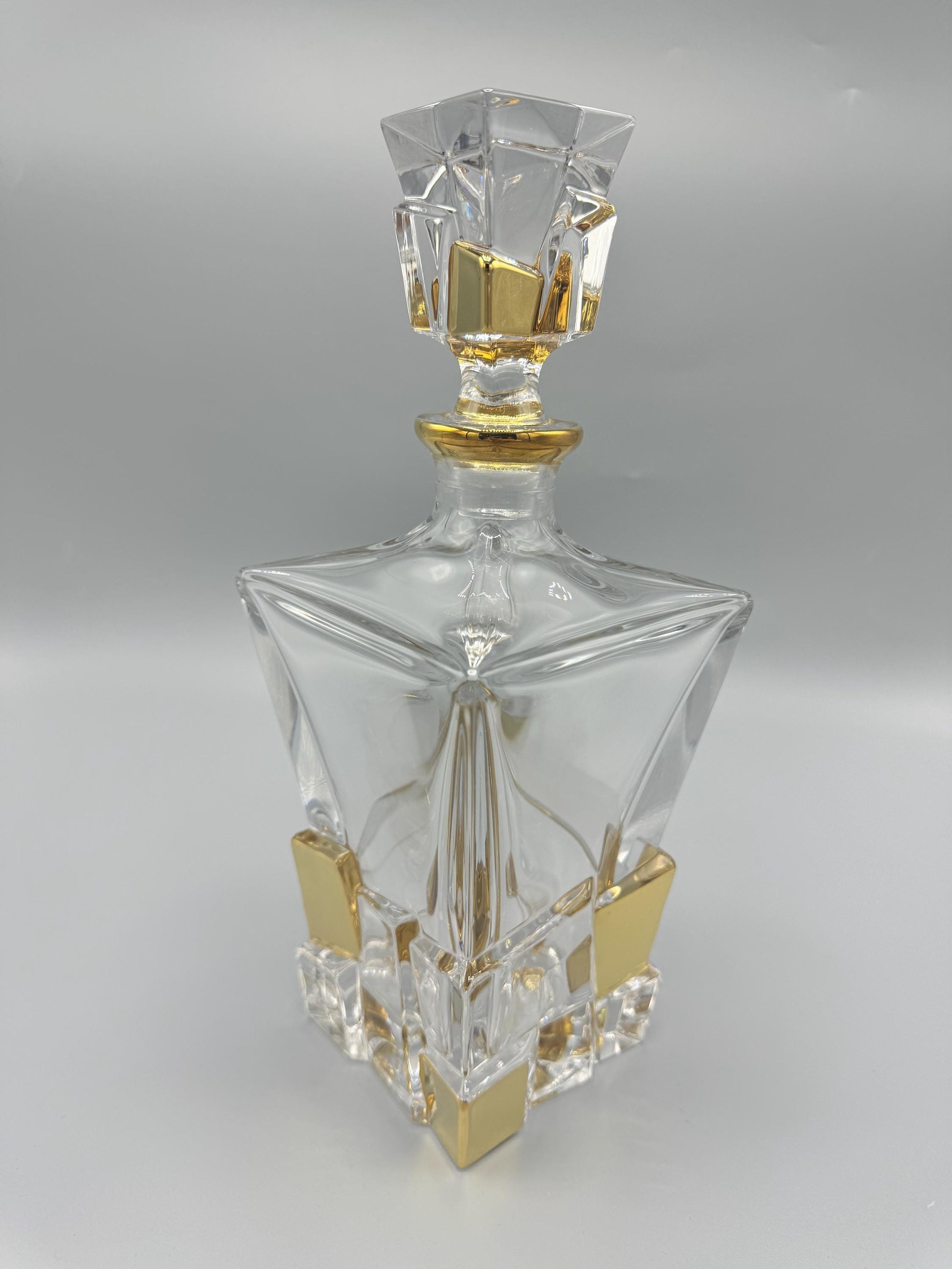 Murano Style Gold Glass Decanter