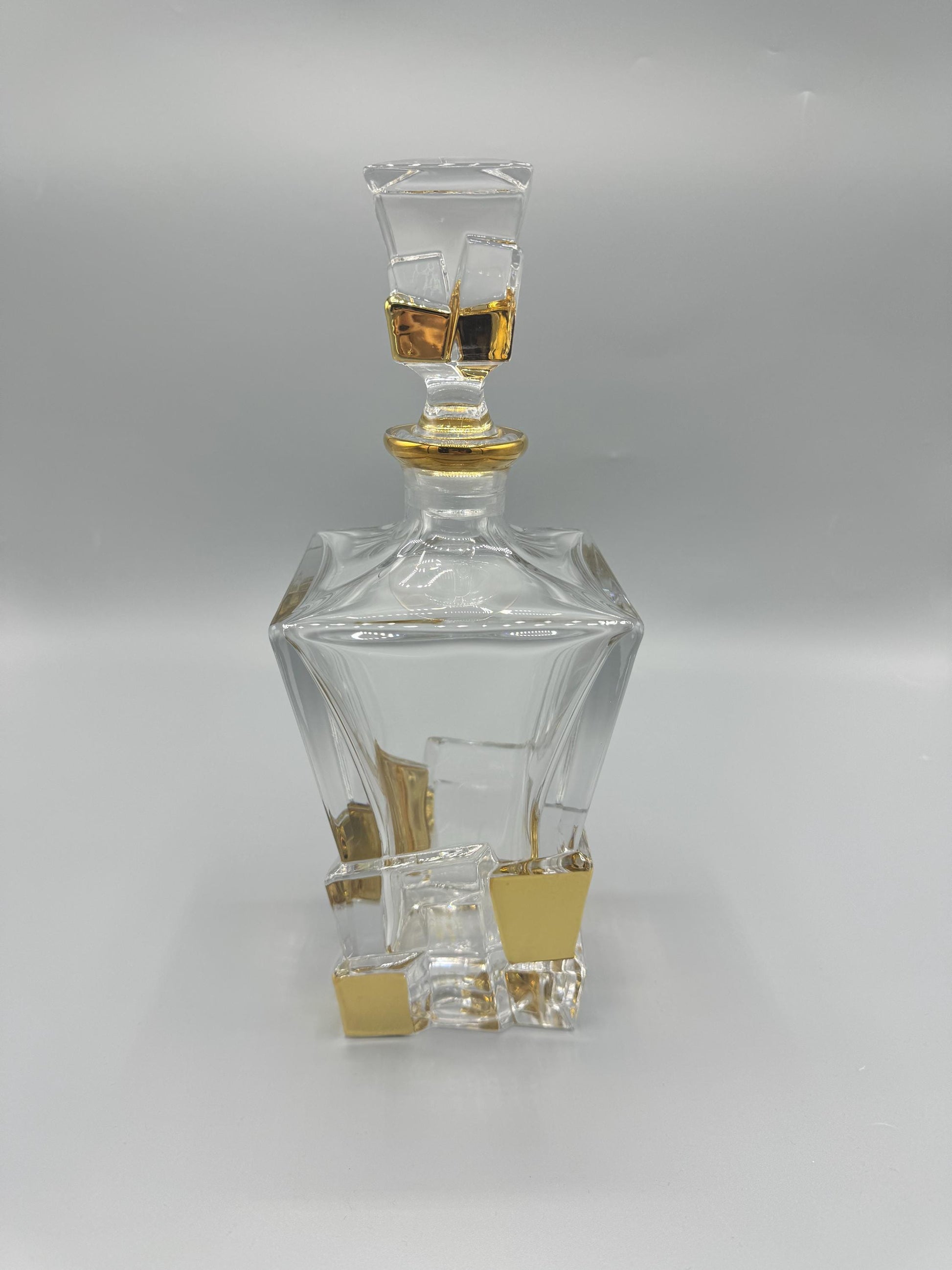 Murano Style Gold Glass Decanter