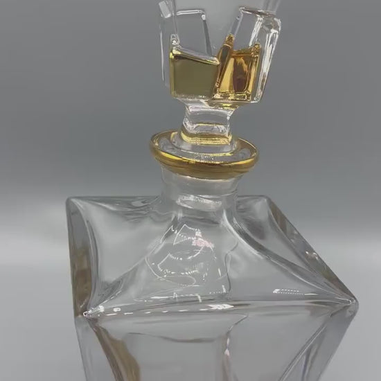 Murano Style Gold Glass Decanter