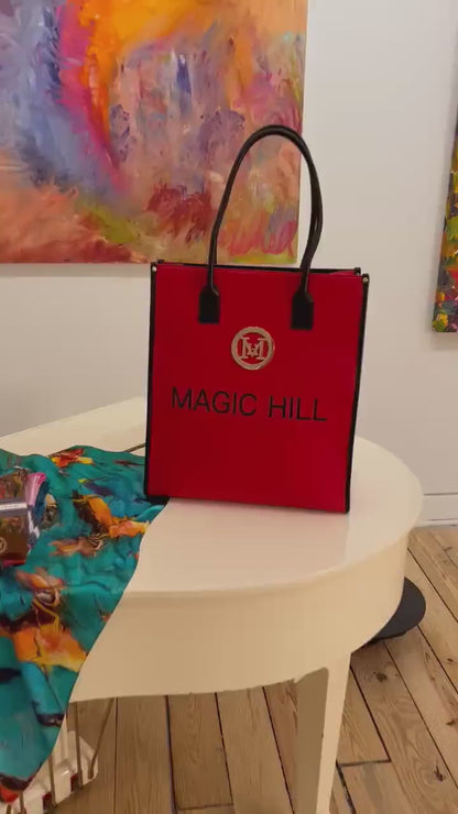 Magic Hill - Shoulder Tote Bag Magic Vegan Grade A Leather