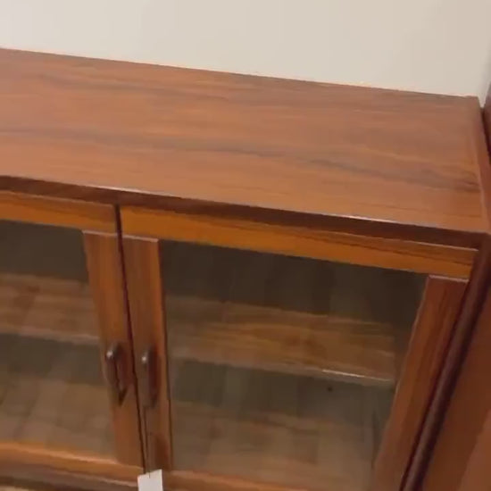 Mid-Century Rosewood Glass Cabinet