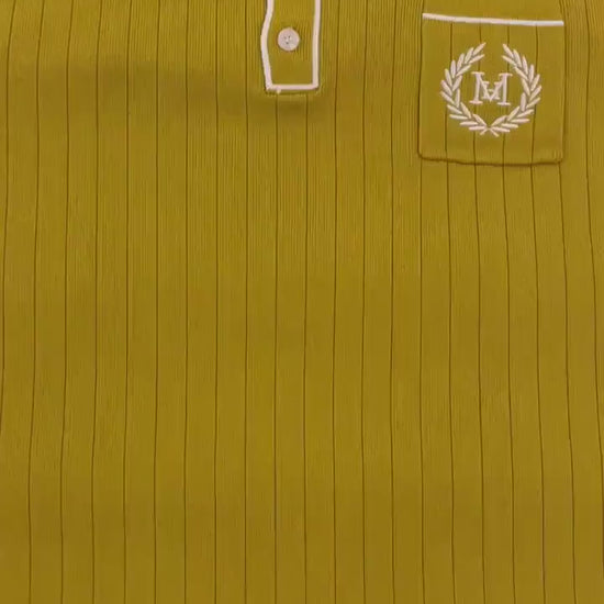 Polo button Shirt 100% cotton Yellow