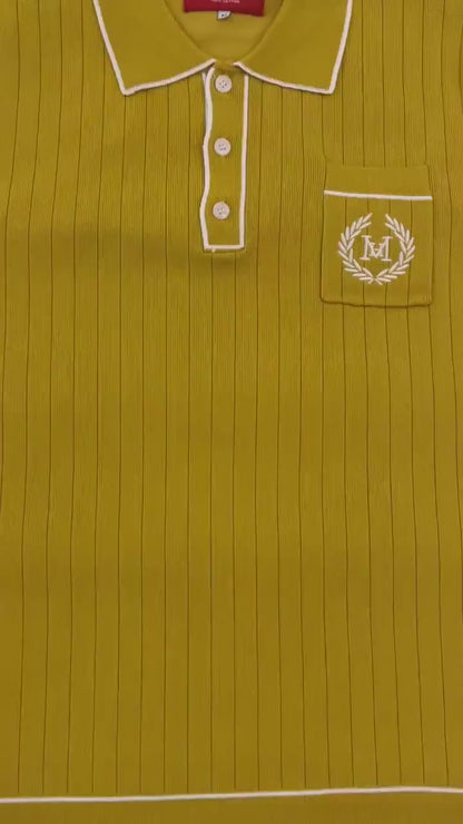 Polo button Shirt 100% cotton Yellow