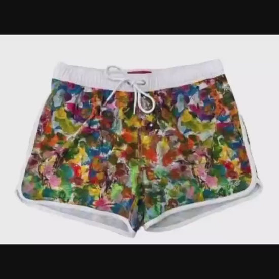 Men short swimwear with Bruce Mishell Art Work