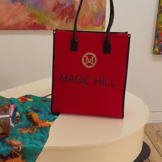 Magic Hill - Shoulder Tote Bag Magic Vegan Grade A Leather