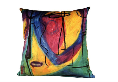 Modern Handmade “Bruce Mishell” Print Velvet Pillow