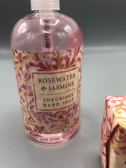 Rosewater and Jasmine she butter lotion & hand soap 16oz