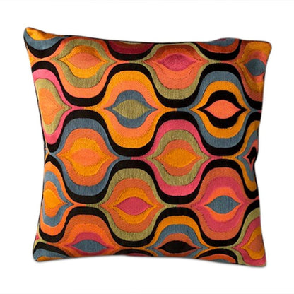 Handmade square Multicolored paisley v pillow 16” x 16” inches come with feather down insert.