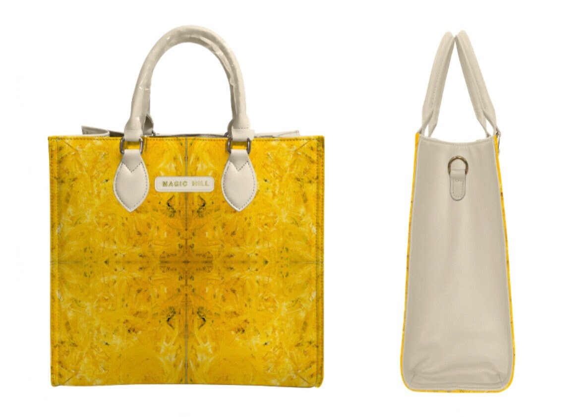 Yellow Mellow Tote Shoulder bag Art by Bruce Mishell collections