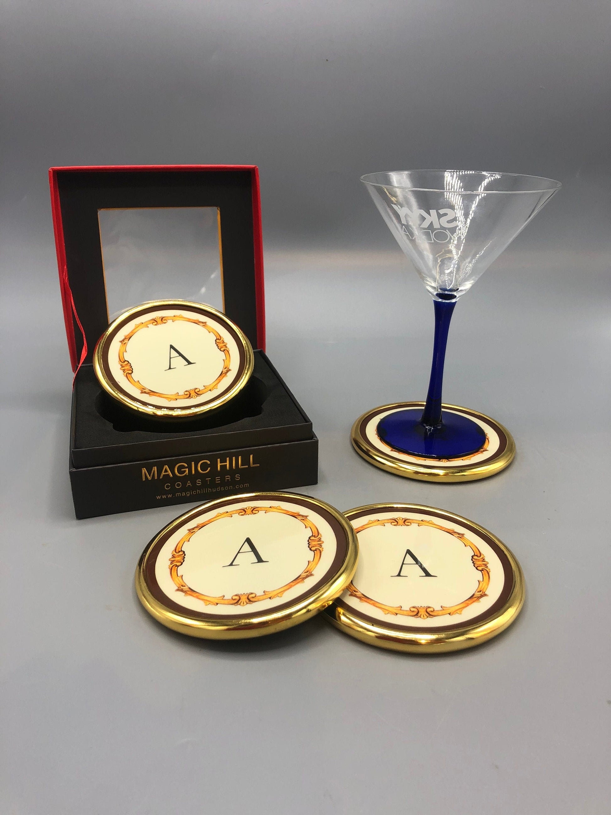 Monogrammed Coasters by Magic Hill - &quot;A-Z&quot;