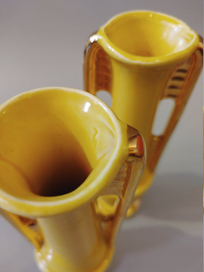 Art Deco Shawnee Double Handled Bud Vase (PAIR)