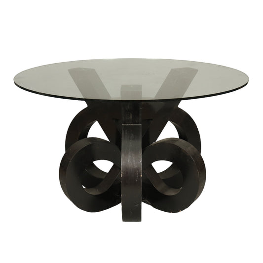 Mid-Century Glass round table 52&quot; diameter