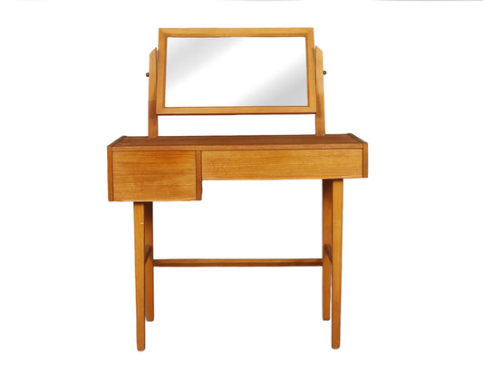 Mid-Century Teak Desk / vanity with mirror 1960&#39;s