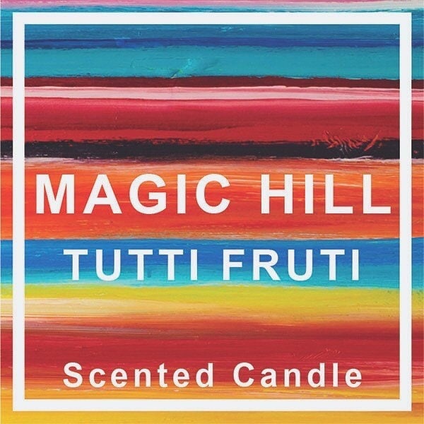 Hand poured coconut wax TUTTI FRUITI Scented Candle by Magic Hill
