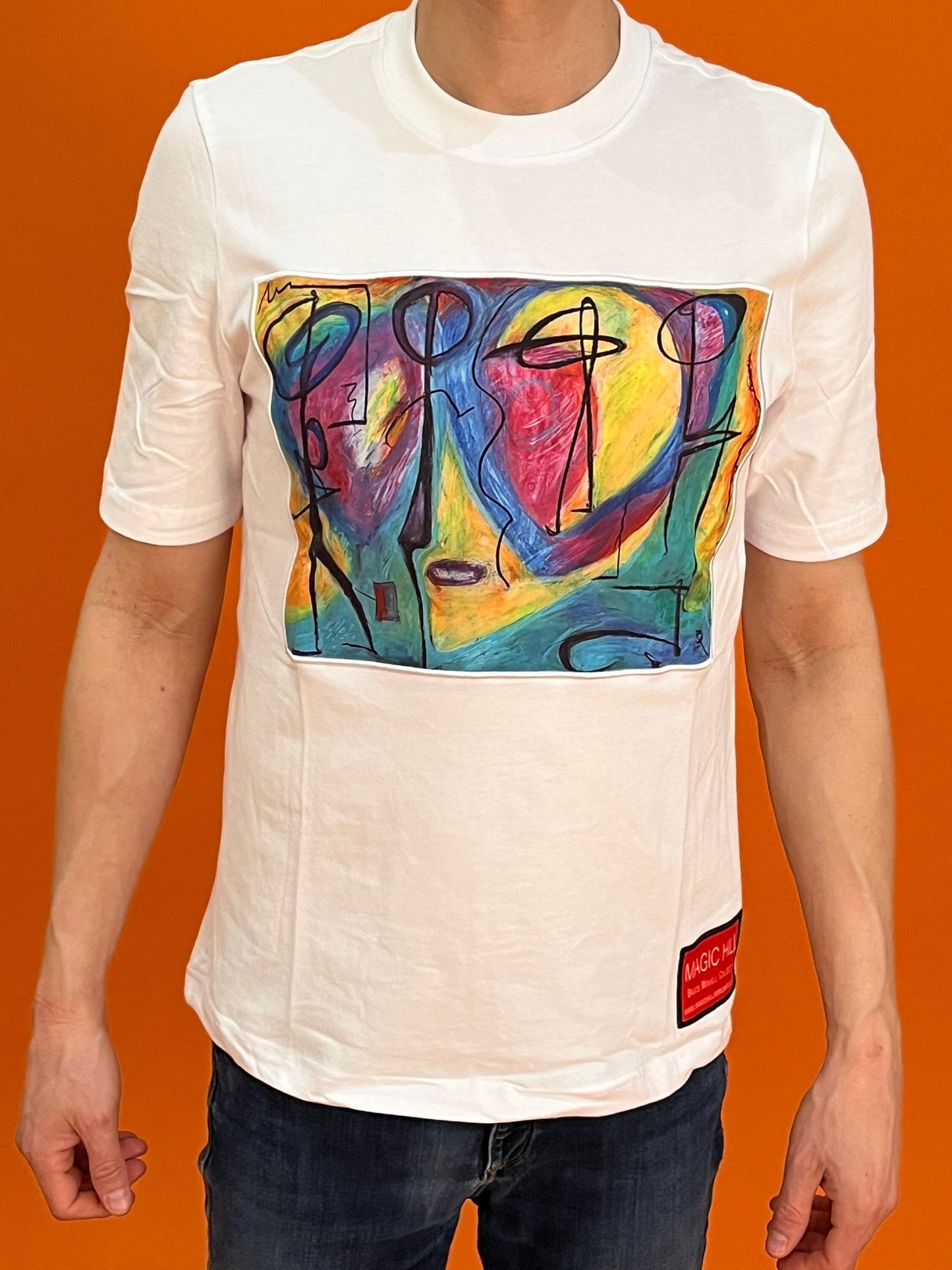 Magic Hill exclusive design with “Bruce Mishell” artwork printed on a Pima 100% cotton T-shirt