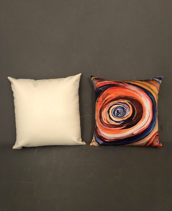 Bruce Mishell Modern Hand Made Abstract Art Print Pillows - a Pair