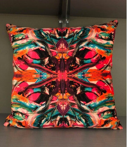 Bruce Mishell Contemporary Kaleidoscope Velvet Pillow