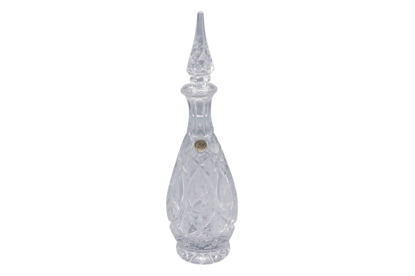 Art deco Crystal handmade decanter with the stopper design by west Germany.
