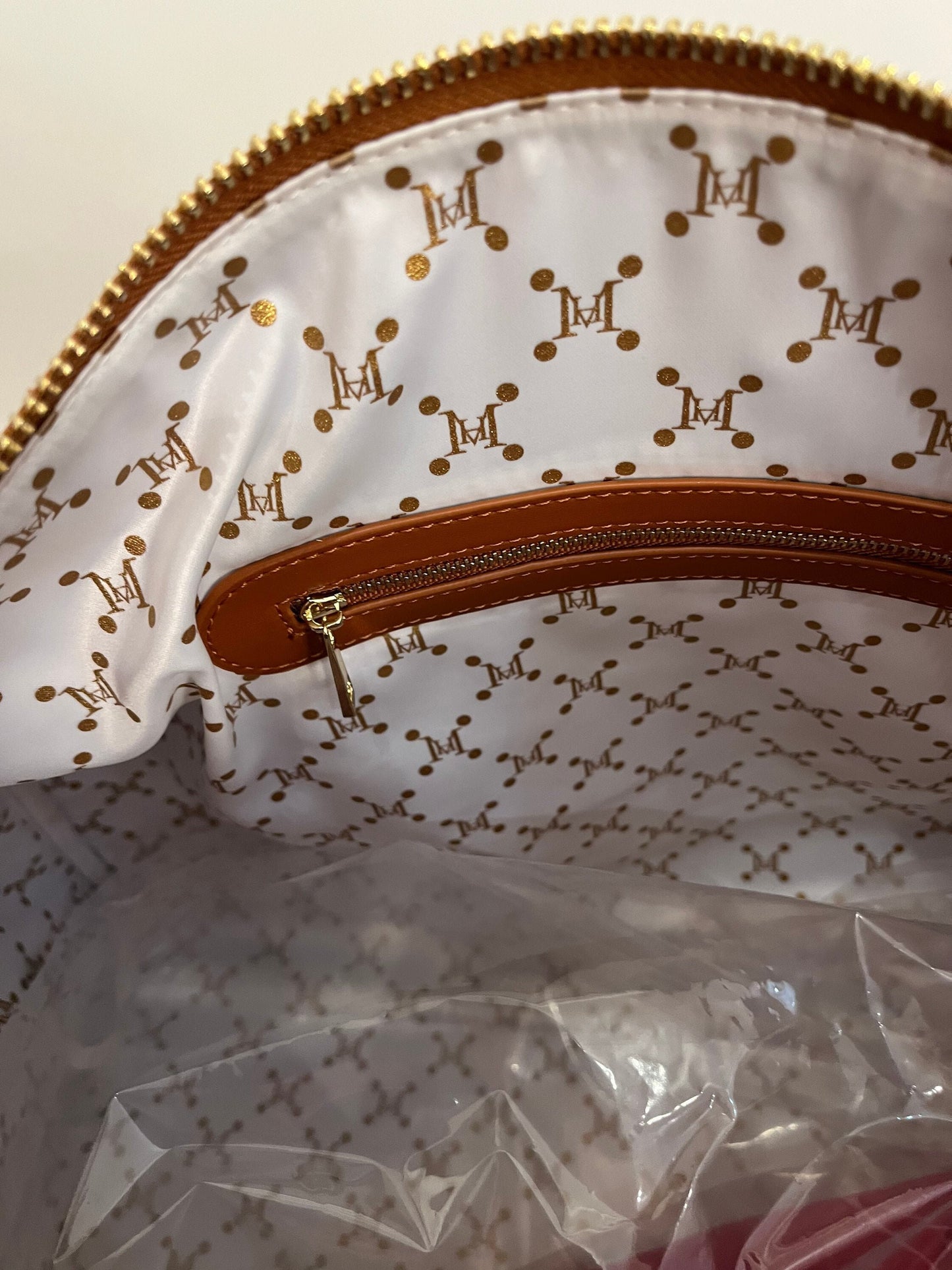 Brown Duffel bag Designed by MAGIC HILL Mercantile vegan Grade A Leather