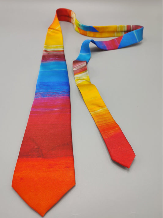 Hand Made 100% Silk Neck Tie Print by Bruce Mishell