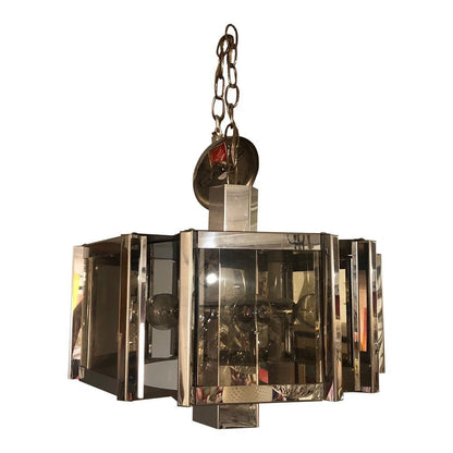 Vintage Chrome Chandelier Sonneman Sputnik Hanging Lamp Mid Century Modern