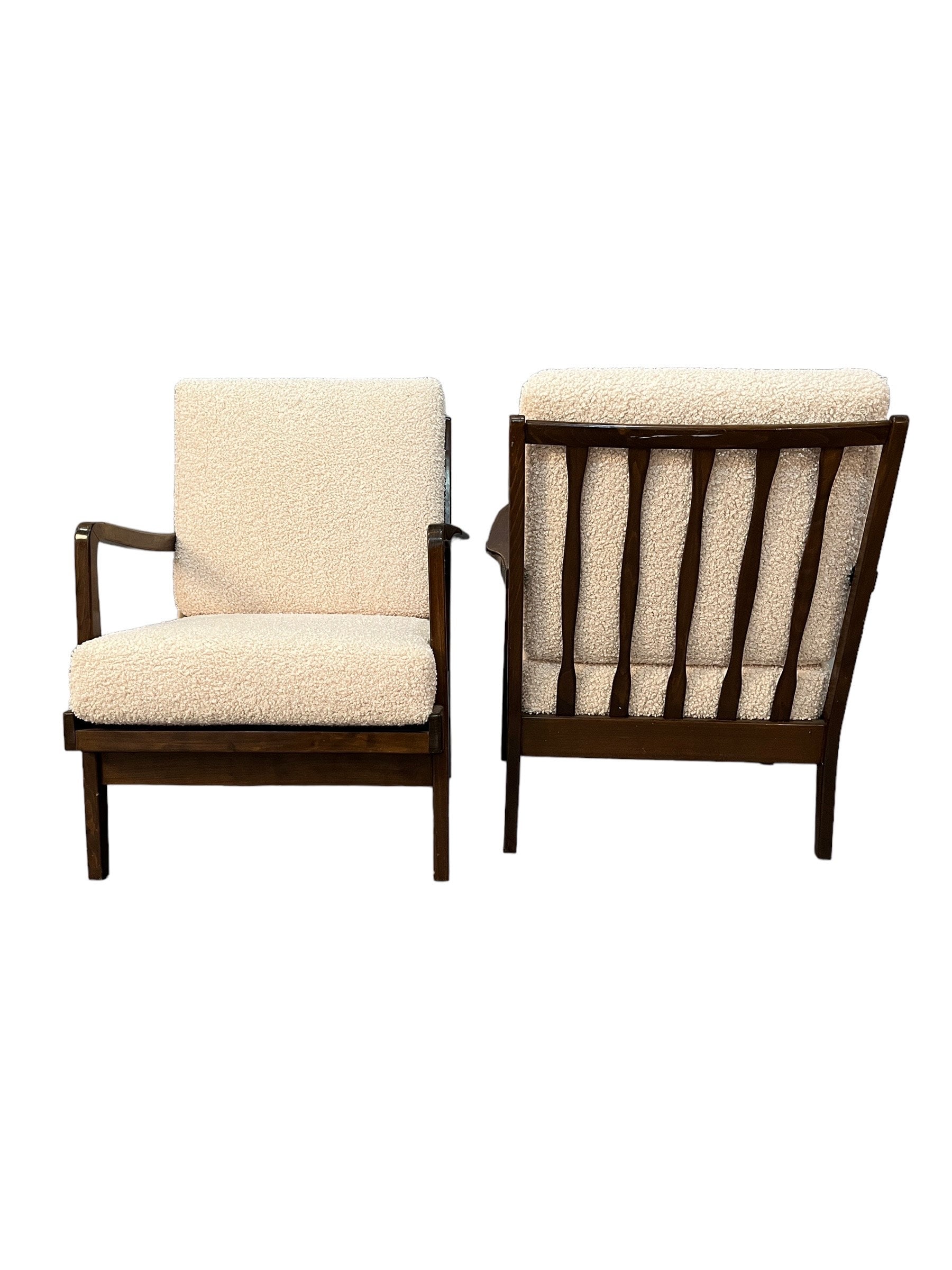 Mid Century danish curated Pair lounge chairs