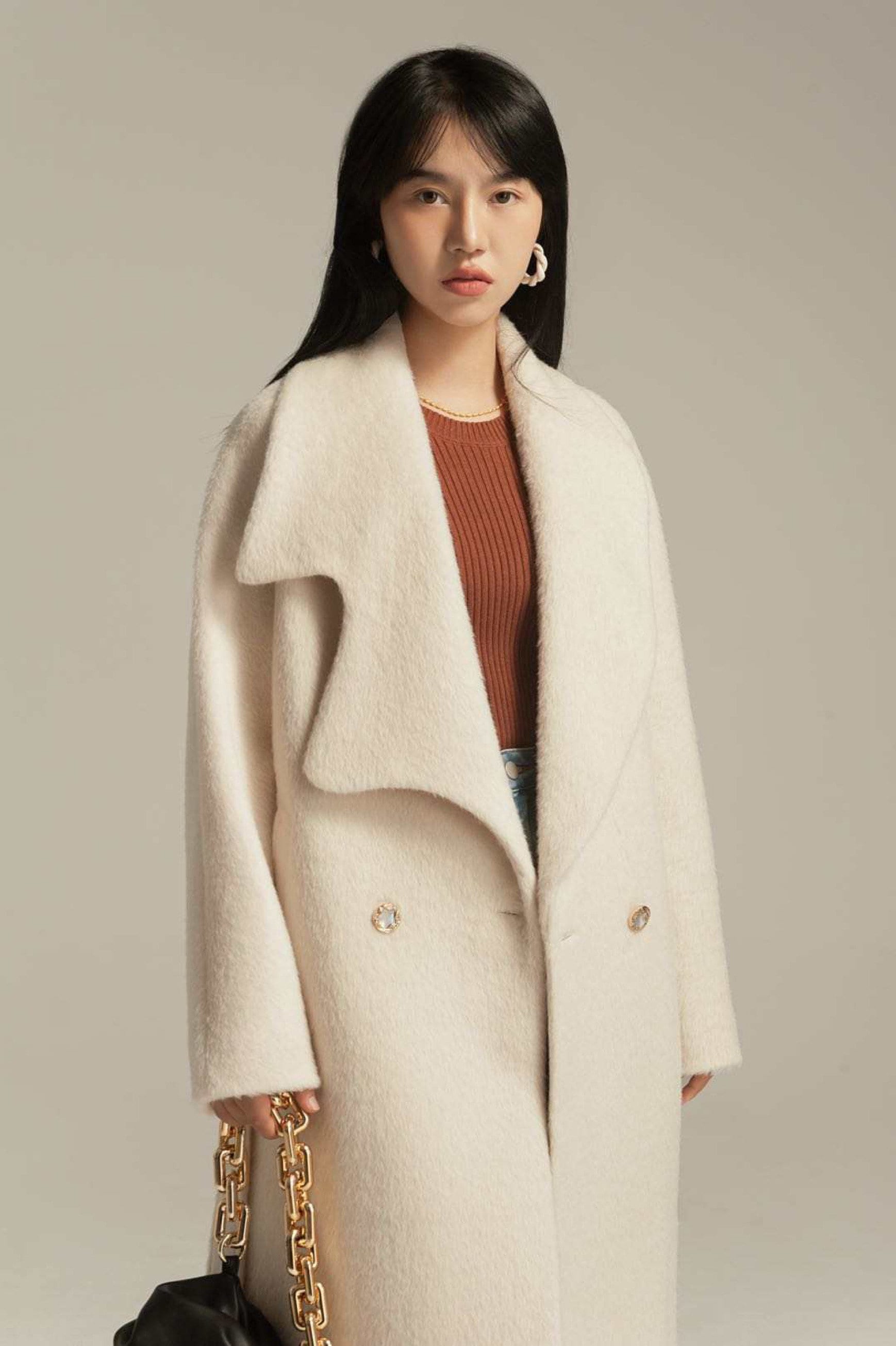 Winter, long, coat cashmere & Australian wool