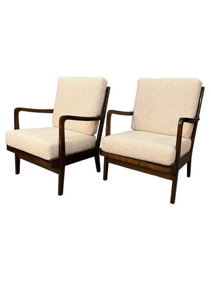 Mid Century danish curated Pair lounge chairs