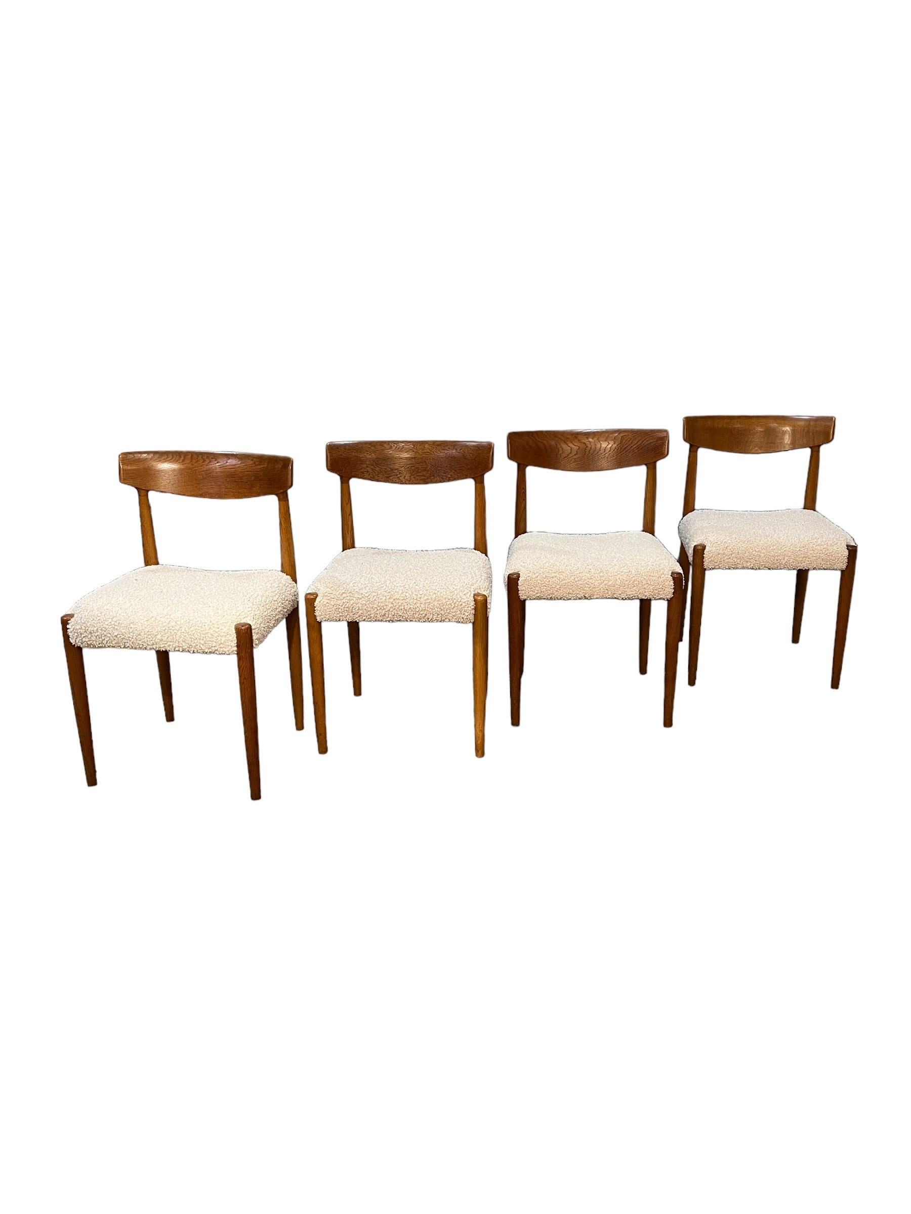 Mid Century danish teak dining chairs set of 4