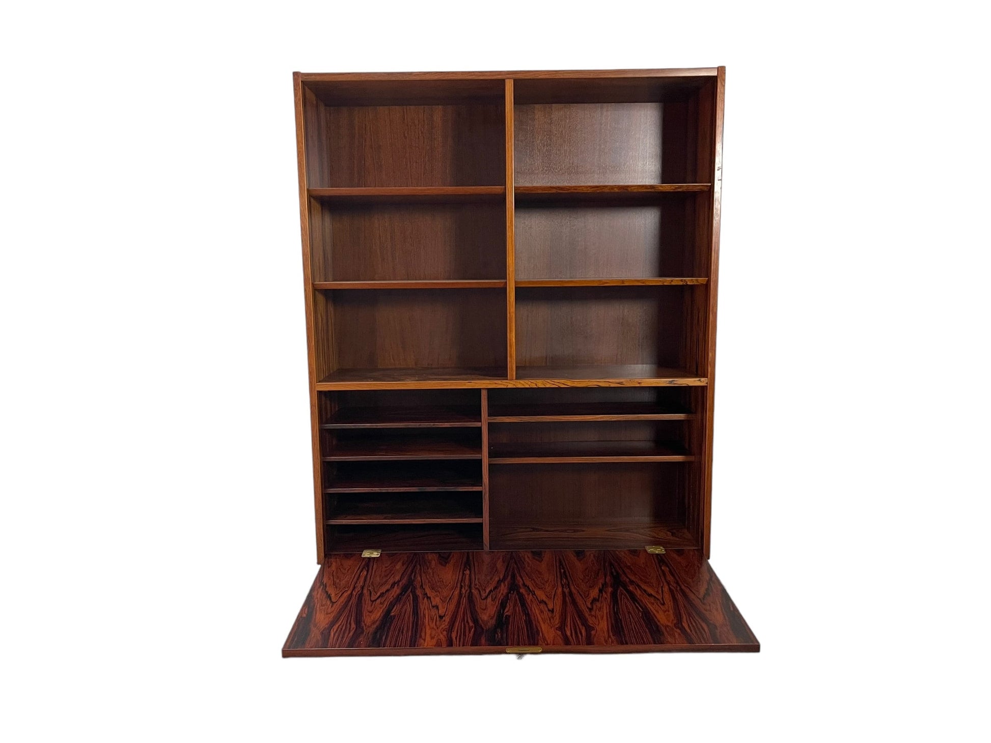 Mid-Century Danish Oman Jr rosewood bookcase with lower cabinet.