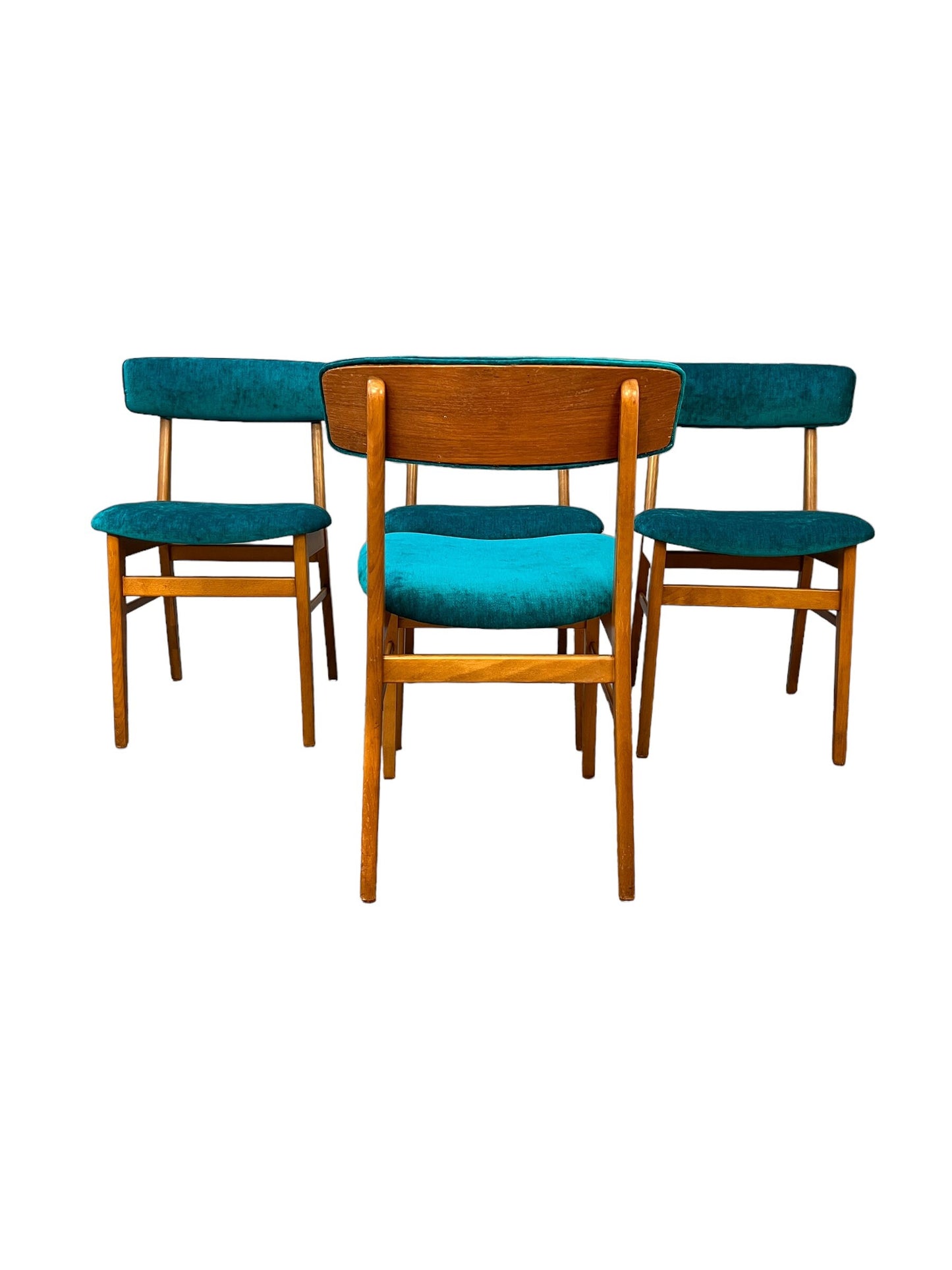 Mid Century danish teak, dining chairs set of 4
