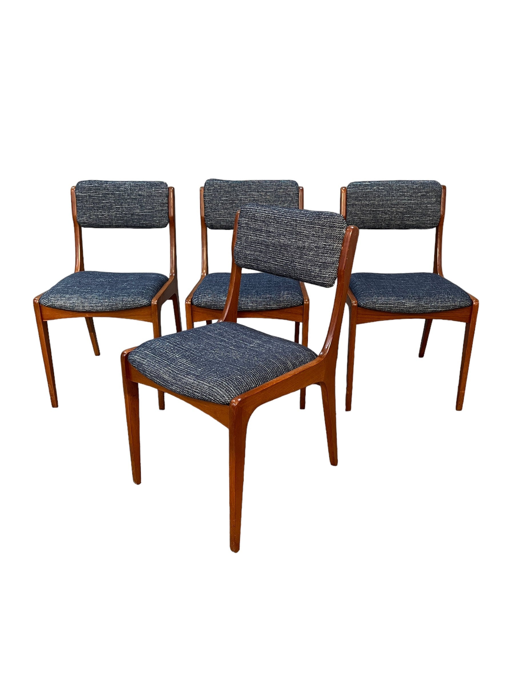 Mid Century danish teak dining chairs set of 4