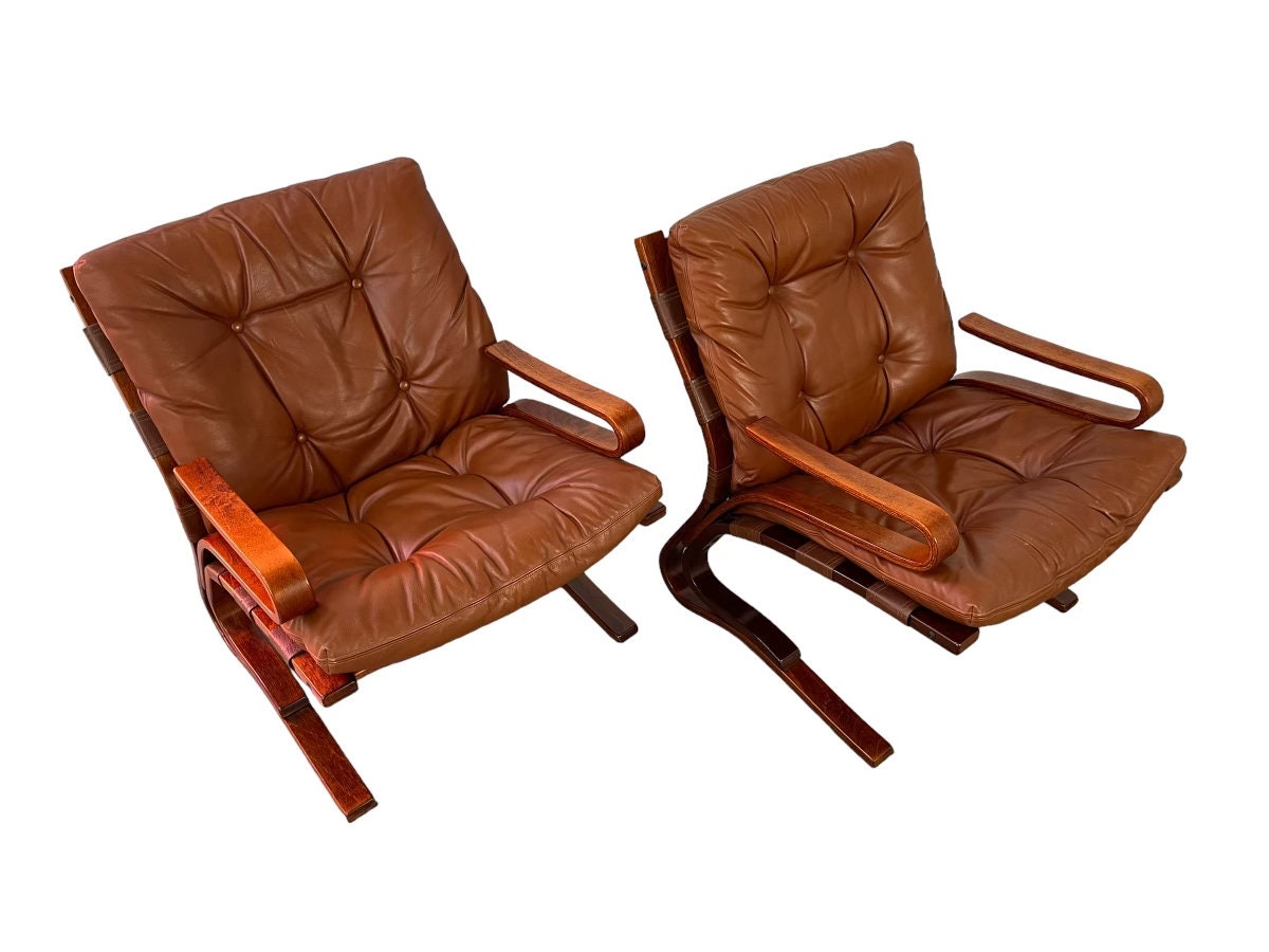 Mid-Century Skyline lounges from Norwegian Einar Hove (pair)
